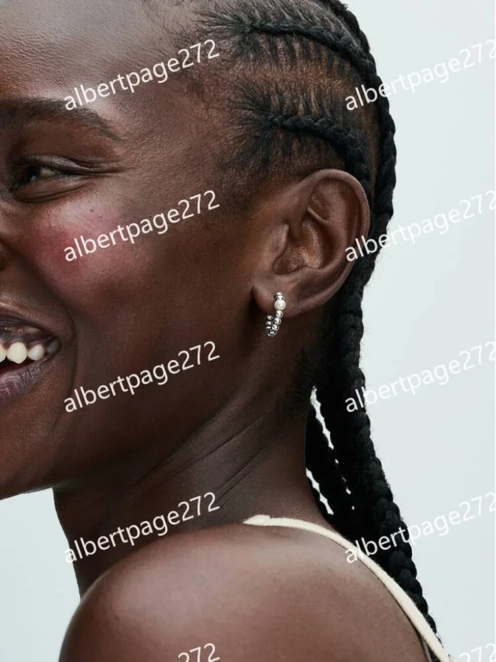 Treated Freshwater Cultured Pearl & Beads Hoop Earrings